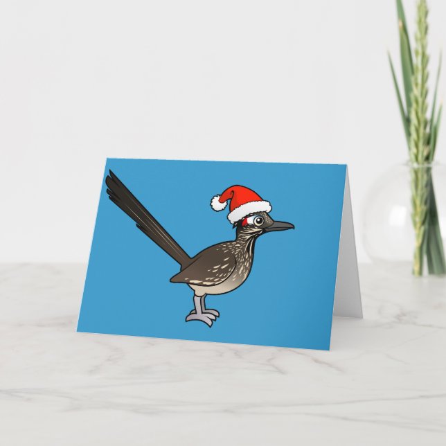 Gullig Roadrunnerjultomten Helgkort (Framsida)