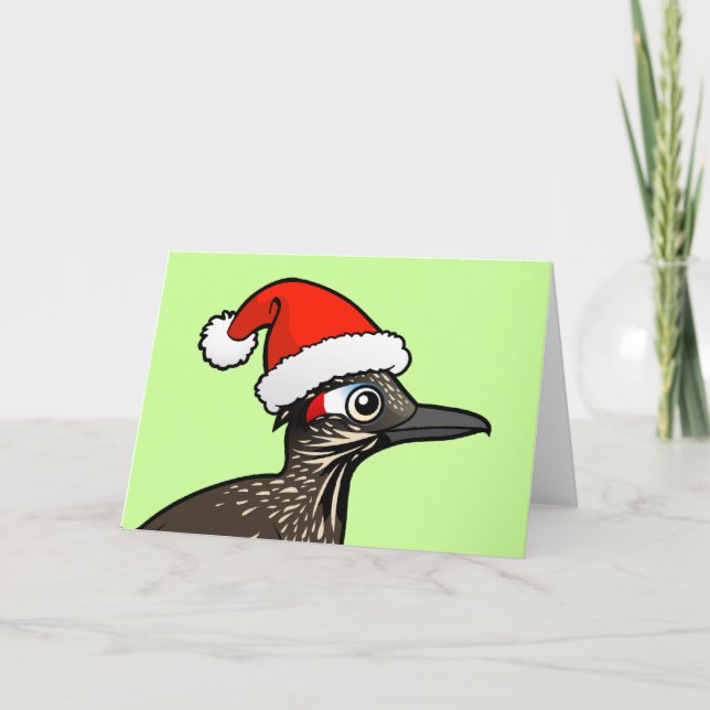Gullig Roadrunnerjultomten Helgkort (Framsida)