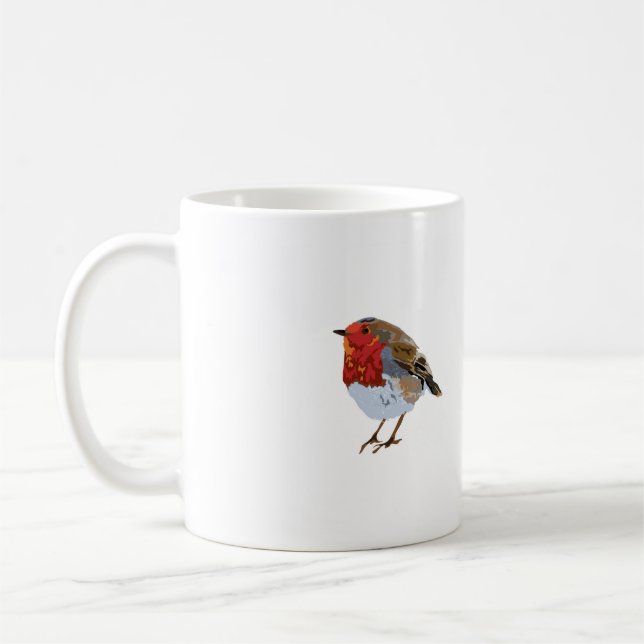 Gullig Robin teckning Kaffemugg (Vänster)