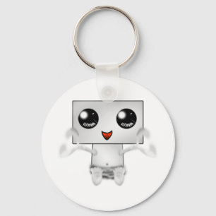 Gullig robot nyckelring