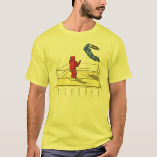 Gullig robotbrottningtecknad t-shirt