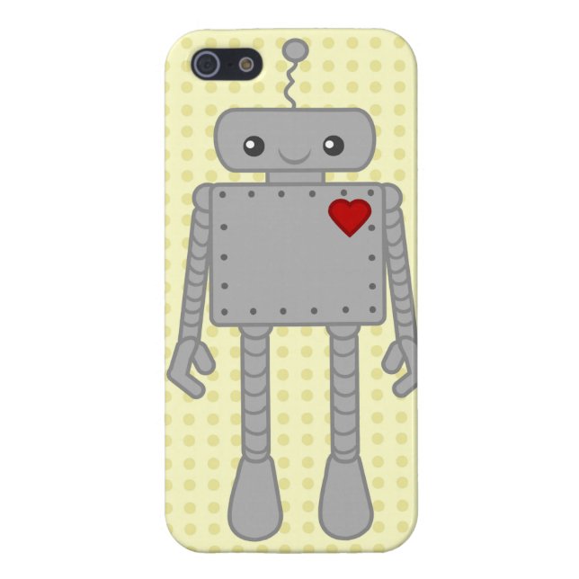 Gullig robotiphone case iPhone 5 skydd (Baksidan)