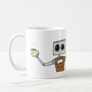 Gullig robotkaffekopp kaffemugg