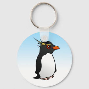 Gullig Rockhopper pingvin Nyckelring