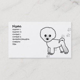 Gullig röd Bichon Frise hundvisitkort - Visitkort