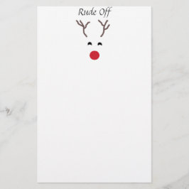 Gullig röd brevpapper för näsrenjul