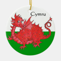 Gullig röd keramisk prydnad för drake, för grönt