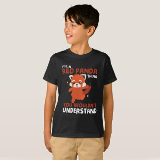 Gullig röd PandaT-tröjaför barn Tee Shirt