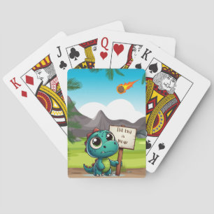 gullig, rolig dinosaurie casinokort