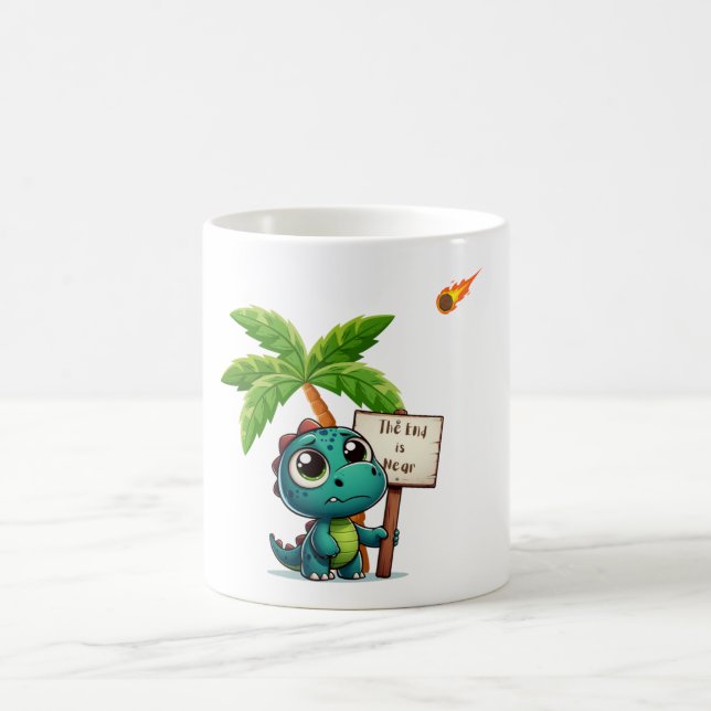 gullig, rolig dinosaurie kaffemugg (Center)