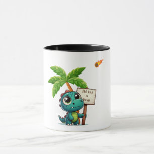 gullig, rolig dinosaurie mugg