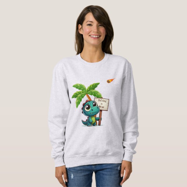 gullig, rolig dinosaurie t shirt (Hel framsida)