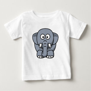 Gullig rolig elefant - grå T-tröja T Shirt