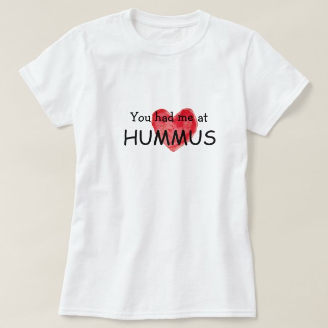 Gullig rolig fånig för Veganskjorta HUMMUS LOL T Shirt (Design framsida)