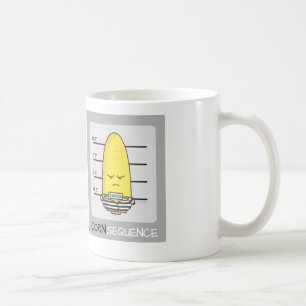 Gullig rolig humor för vits för Mugshotmajföljd Kaffemugg