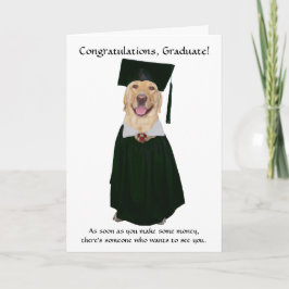 Gullig/rolig hund studenten kort