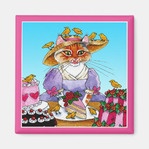 Gullig rolig kattMarie Antoinette magnet