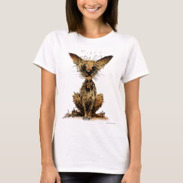 Gullig rolig lite hund t-shirt