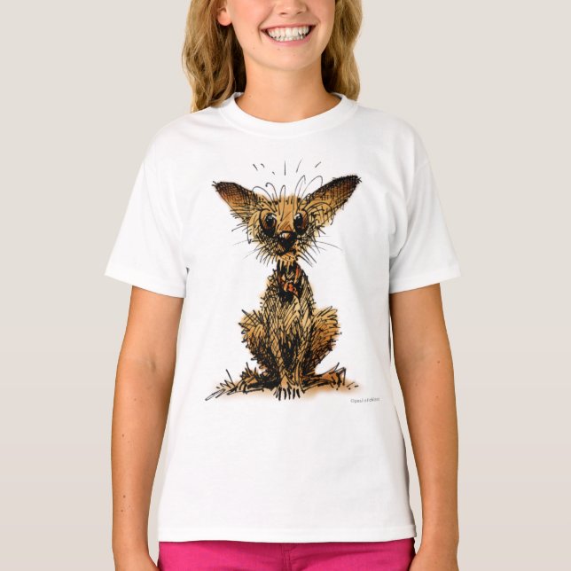 Gullig rolig lite hund tee (Framsida)