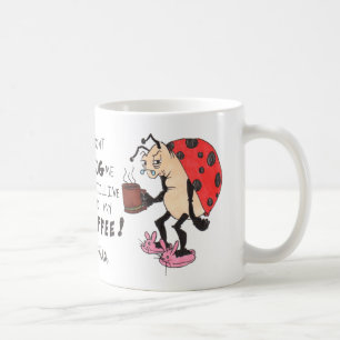 Gullig rolig nyckelpigakaffemugg kaffemugg