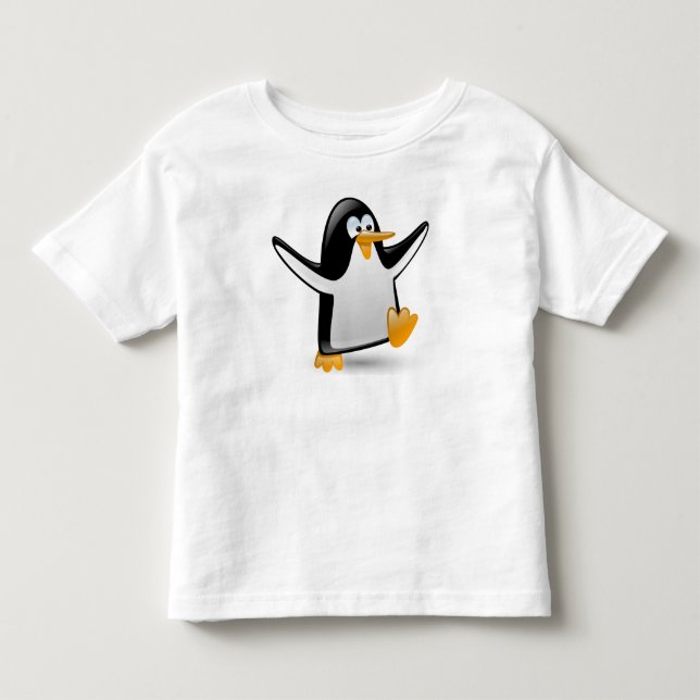 Gullig rolig pingvin t shirt (Framsida)