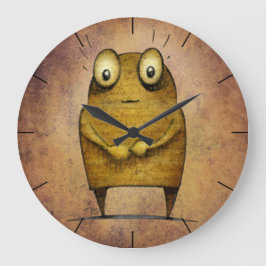 Gullig rolig robot Droid Stor Klocka