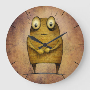 Gullig rolig robot Droid Stor Klocka