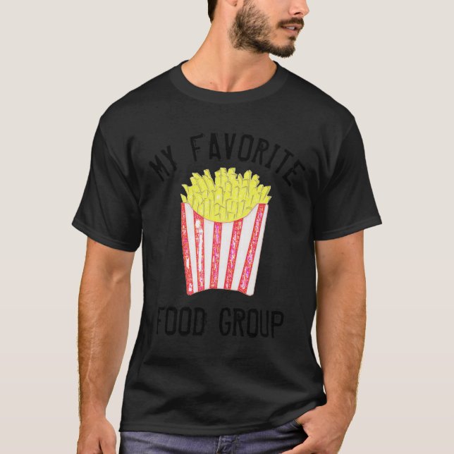 Gullig rolig T-tröja för chiper (pommes frites) Tröja (Framsida)