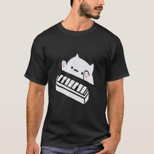 gullig rolig version för piano för bongokattmeme t shirt