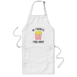 Gullig roligt för chiper (pommes frites) långt förkläde