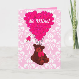 Gullig romantisk nallevalentines day helgkort
