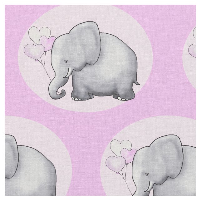 Gullig rosa barnkammare för flicka för tyg (Närbild)