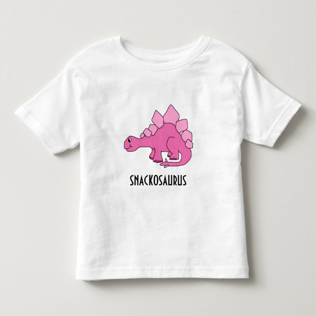 Gullig rosa dinosaur; Snackosaurus Tröja (Framsida)