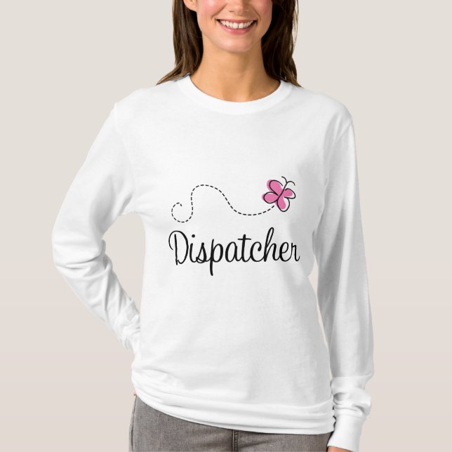 Gullig rosa Dispatcher Tee Shirt (Framsida)