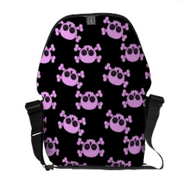 Gullig rosa döskallar kurir väska