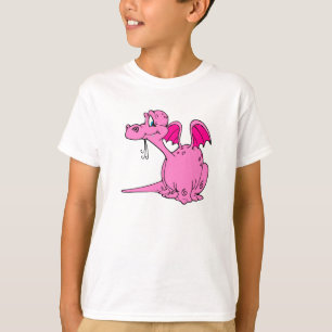 Gullig rosa drakebaby t shirt