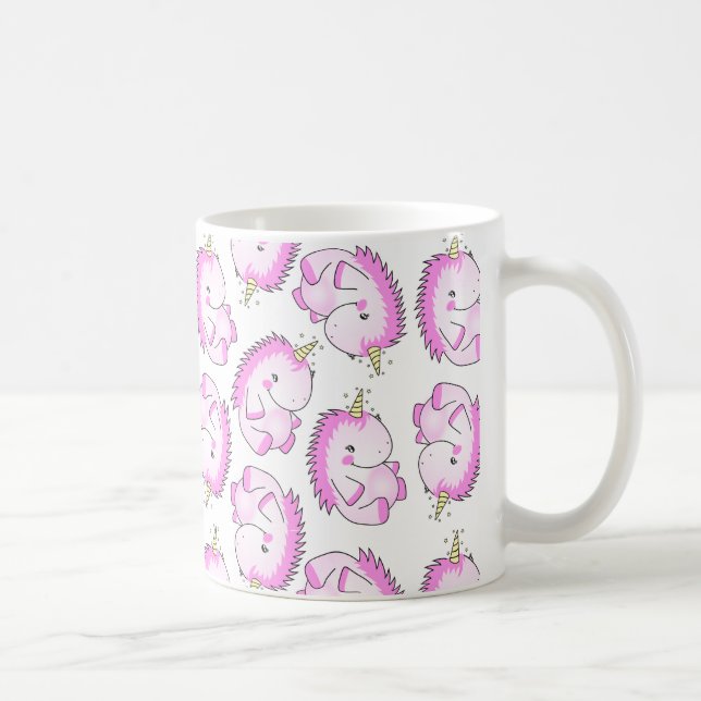 Gullig rosa fet Unicornmugg Kaffemugg (Höger)