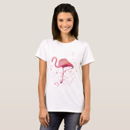 Gullig rosa FlamingoT-tröja Tee Shirt