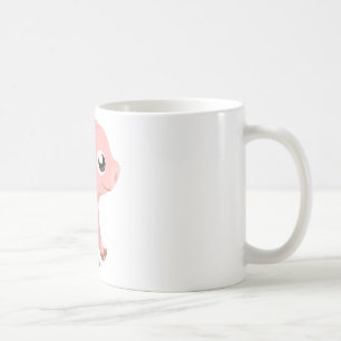 Gullig rosa grismugg kaffemugg