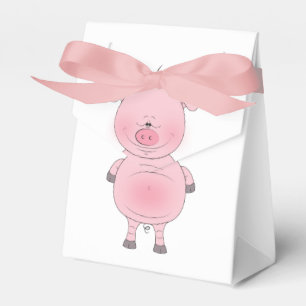 Gullig rosa gristecknad presentaskar