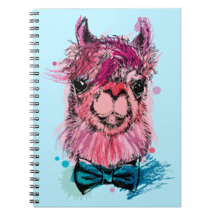Gullig rosa Llama Anteckningsbok