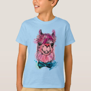 Gullig rosa Llama T Shirt