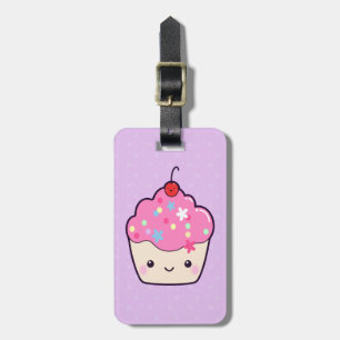 Gullig rosa muffin bagagebricka