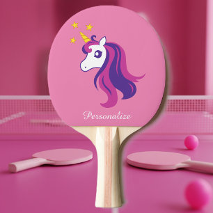 Gullig rosa pong för unicornbordtennispingen pingisracket