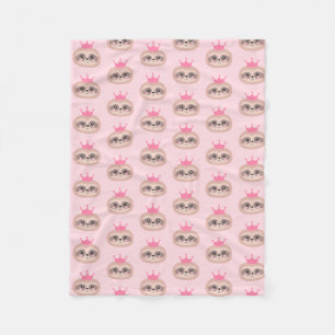 Gullig rosa SlothPrincess Filt
