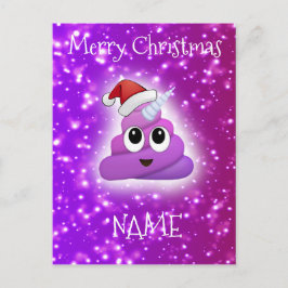 Gullig rosa UnicornPoopEmoji vykort