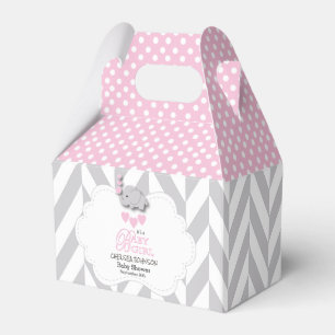Gullig rosa-, vit- och gråttelefant🐘 presentaskar