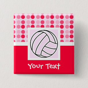 Gullig rosa volleyboll knapp