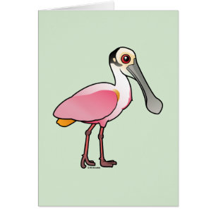 Gullig Roseate Spoonbill Hälsningskort