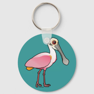Gullig Roseate Spoonbill Nyckelring